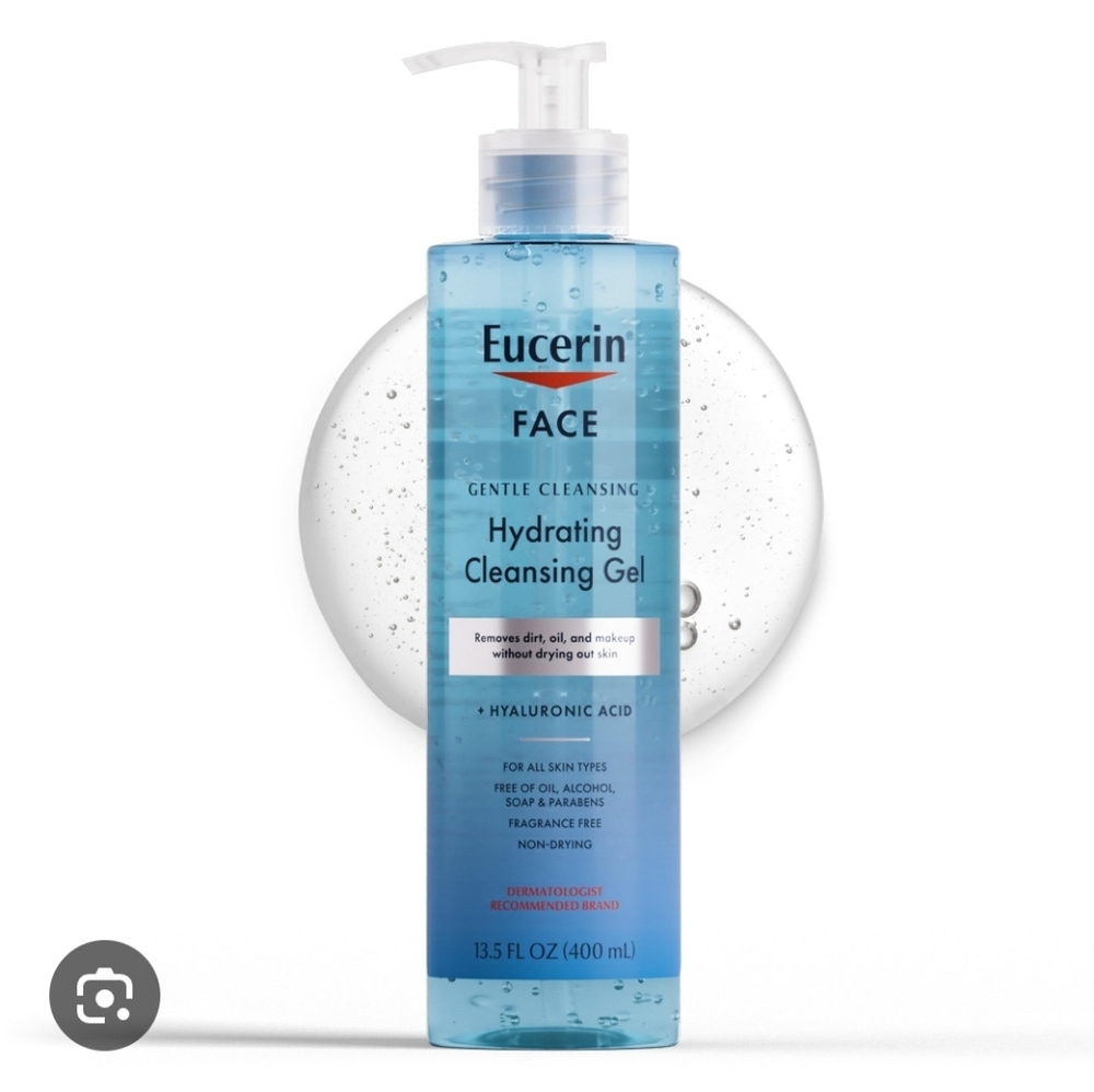 $9 Add-On Eucerin Hydrating Cleansing Gel Gentle Clean For Soft Fresh Skin